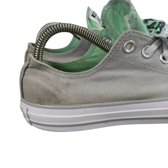 Converse Shoes Womens 8 Sneakers Chuck Taylor All Star Double Tongue Canvas Grey - Picture 7 of 16
